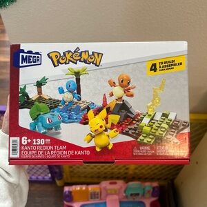Mega Pokémon Kanto Region Team Set with Red, Yellow, Blue